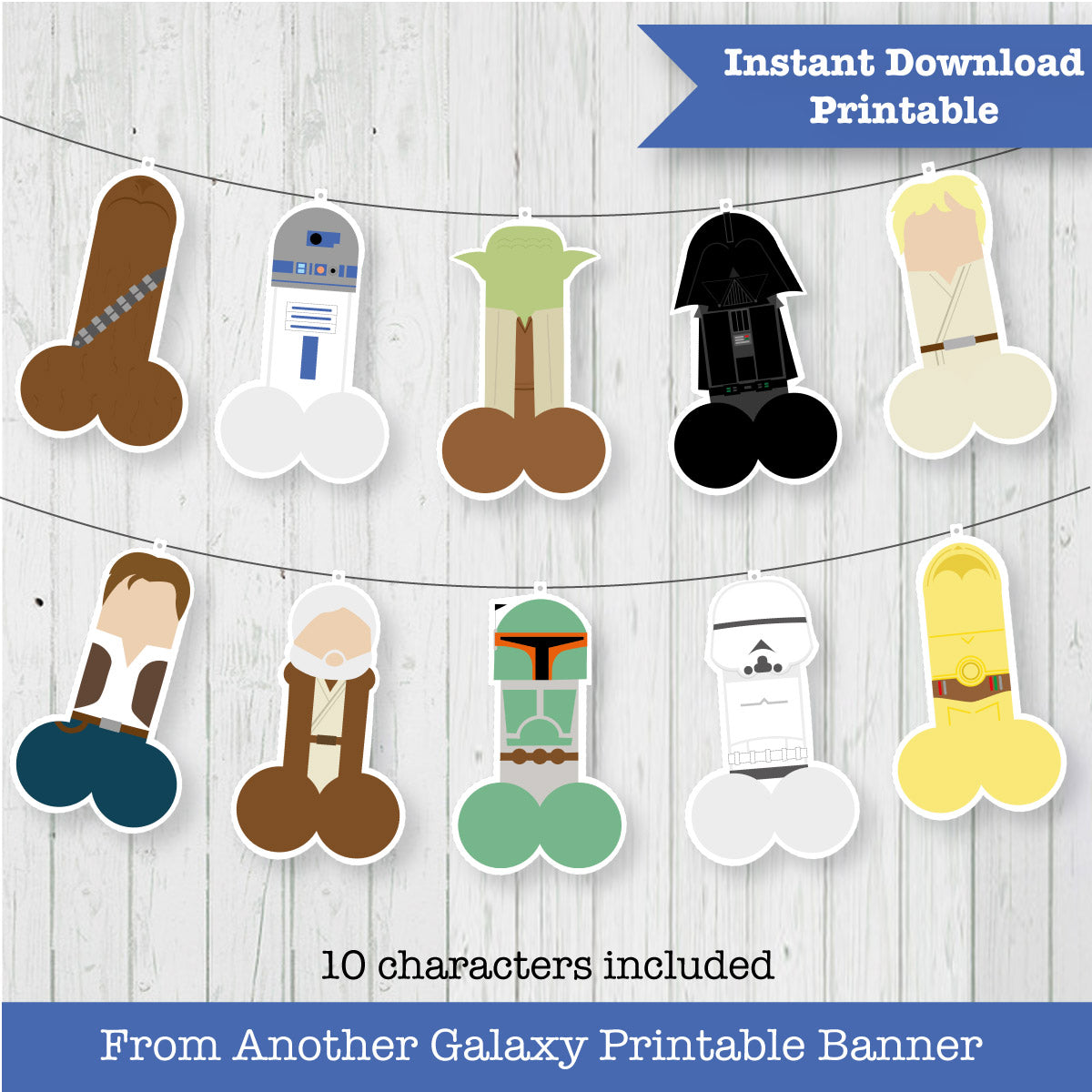 From a Galaxy Far Away Wieners Printable Banner