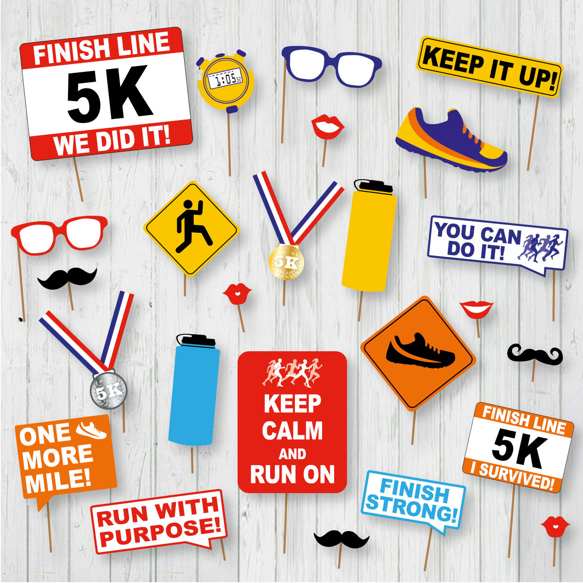 5K Runner Printable Photo Booth