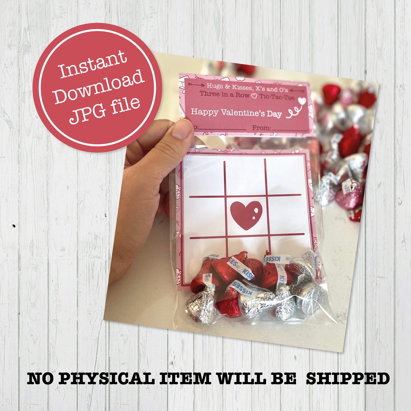 Valentine's Day Tic Tac Toe Card & Bag Topper