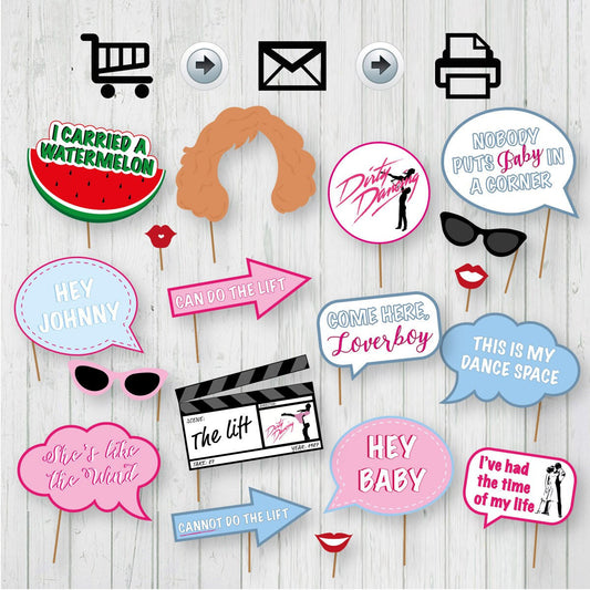 Dirty Dancing Inspired Photo Booth Printable Props