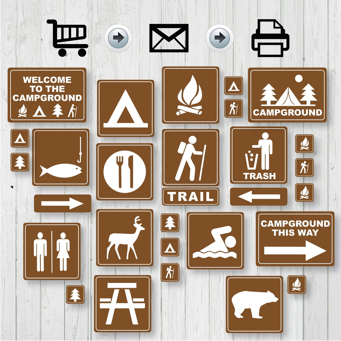 Camping Party Printable Signs - Campground Party